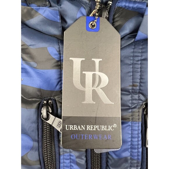 Urban Republic Outerwear Scuba Jacket Toddler 3T Navy Blue Hooded Zip Up NWT - Picture 8 of 11